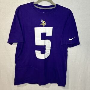 Nike Mens Size Medium Teddy Bridgewater #5 Minnesota Vikings Football T-Shirt